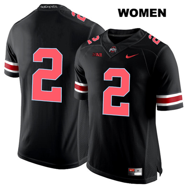 Ohio State Buckeyes Women's Chase Young #2 Red Number Black Authentic Nike No Name College NCAA Stitched Football Jersey DJ19B63TL